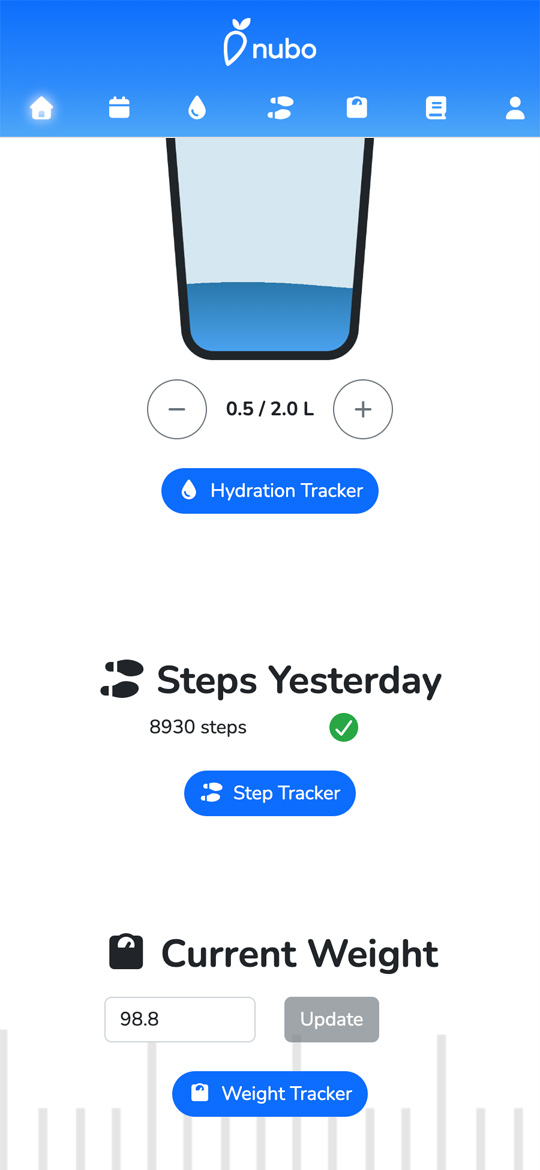 Nubo Dashboard Screen